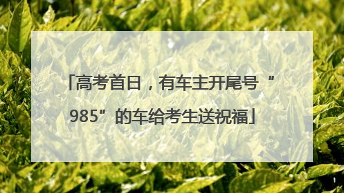 高考首日，有车主开尾号“985”的车给考生送祝福