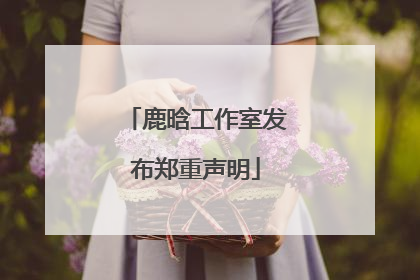 鹿晗工作室发布郑重声明