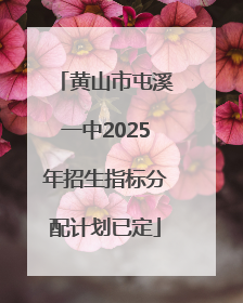黄山市屯溪一中2025年招生指标分配计划已定