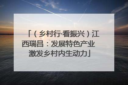 （乡村行·看振兴）江西瑞昌：发展特色产业 激发乡村内生动力