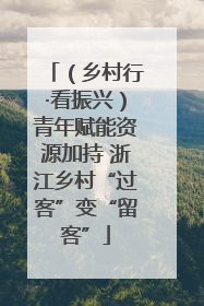 （乡村行·看振兴）青年赋能资源加持 浙江乡村“过客”变“留客”