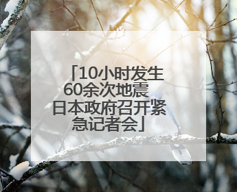 10小时发生60余次地震 日本政府召开紧急记者会