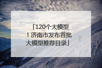 120个大模型！济南市发布首批大模型推荐目录