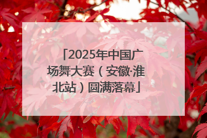2025年中国广场舞大赛（安徽·淮北站）圆满落幕