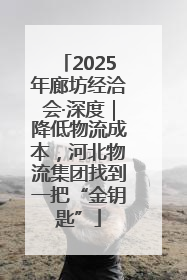 2025年廊坊经洽会·深度｜降低物流成本，河北物流集团找到一把“金钥匙”