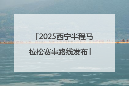 2025西宁半程马拉松赛事路线发布