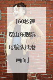 60秒速览山东舰航母编队抵港画面