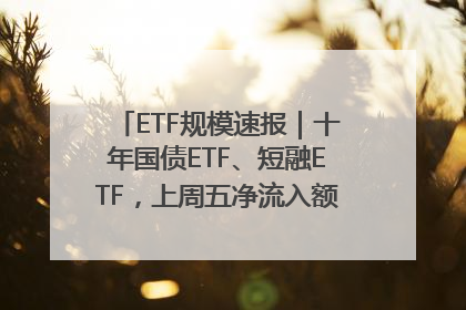 ETF规模速报｜十年国债ETF、短融ETF，上周五净流入额均超20亿元