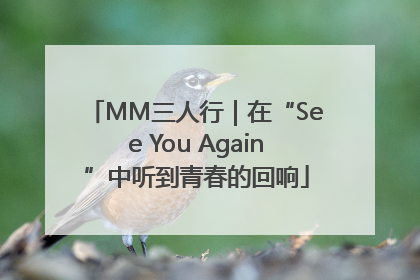 MM三人行｜在“See You Again”中听到青春的回响