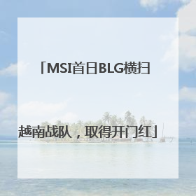 MSI首日BLG横扫越南战队，取得开门红