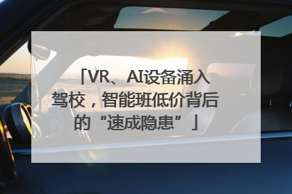 VR、AI设备涌入驾校，智能班低价背后的“速成隐患”